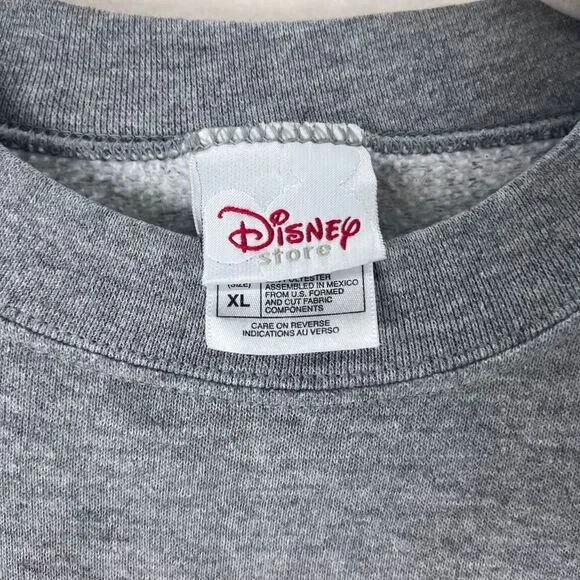 Vintage Disney Store Mickey Mouse Sweatshirt Womens XL Gray Crew Neck Soft Cozy - Picture 3 of 8